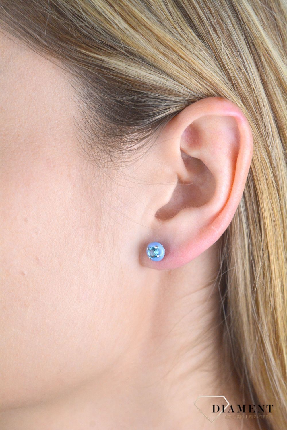 Srebrne kolczyki 925 okrągłe niebieskie z cyrkonią DIA-KLC-10945-925.jpg