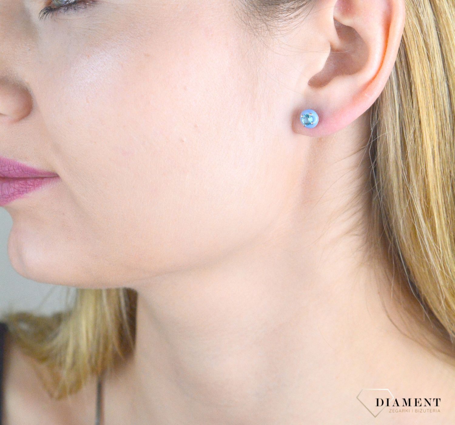 Srebrne kolczyki 925 okrągłe niebieskie z cyrkonią DIA-KLC-10945-925.jpg