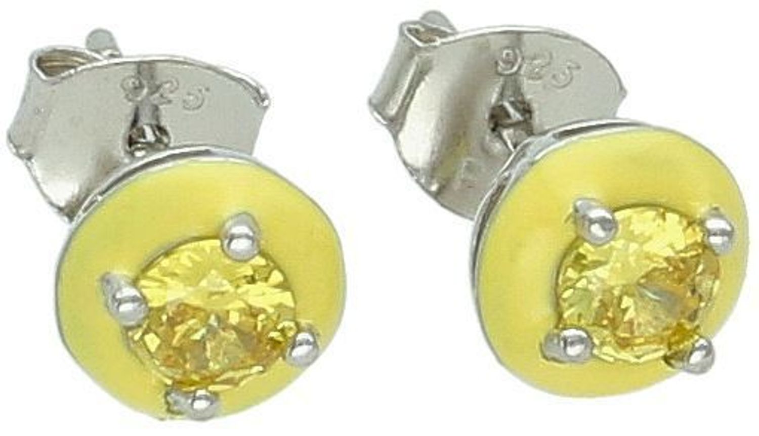 Kolczyki srebrne żółte cyrkonie 925, DIA-KLC-10946-925.jpg