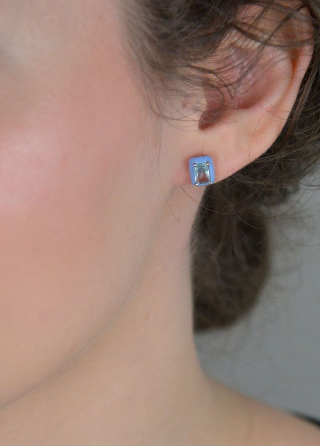 Srebrne kolczyki błękitne prostokąty wkrętki 925, DIA-KLC-10950-925.jpg