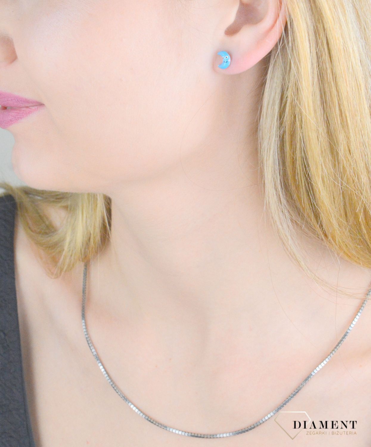 Srebrne kolczyki dziecięce 925 niebieskie księżyce wkrętki DIA-KLC-10959-925.jpg