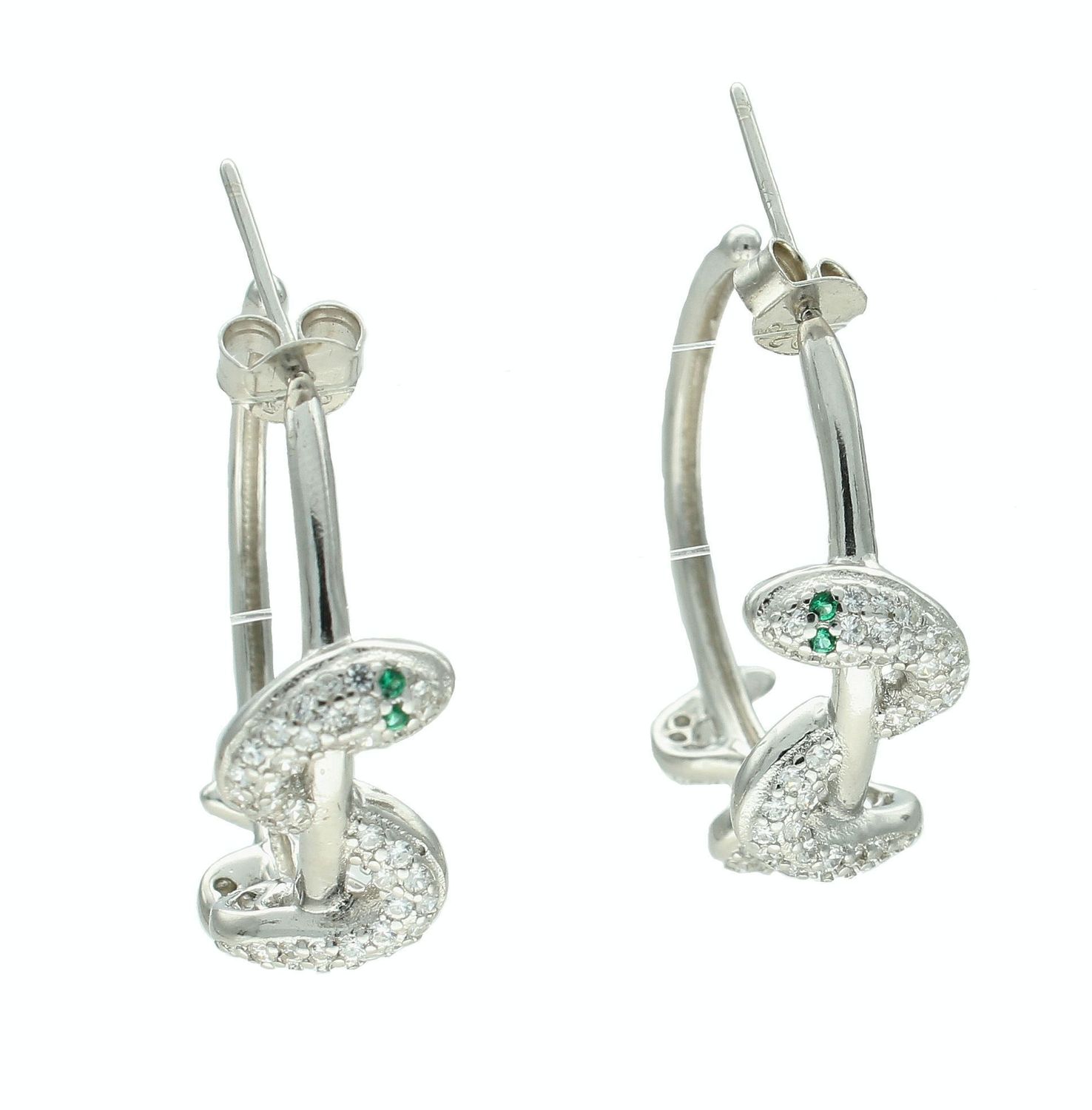 Srebrne kolczyki damskie 925 koła oplecione żmiją DIA-KLC-10981-925.jpg