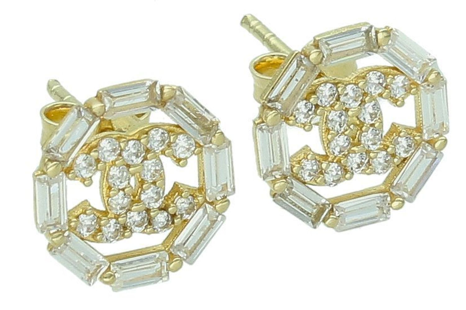 Kolczyki złote okrągłe chanelki z cyrkoniami pr 585, DIA-KLC-11006-585 Luksusowe i stylowe złote kolczyki okrągłe typu chanelki, ozdobione lśniącymi cyrkoniami, to wyjątkowy dodatek dla kobiet1.jpg