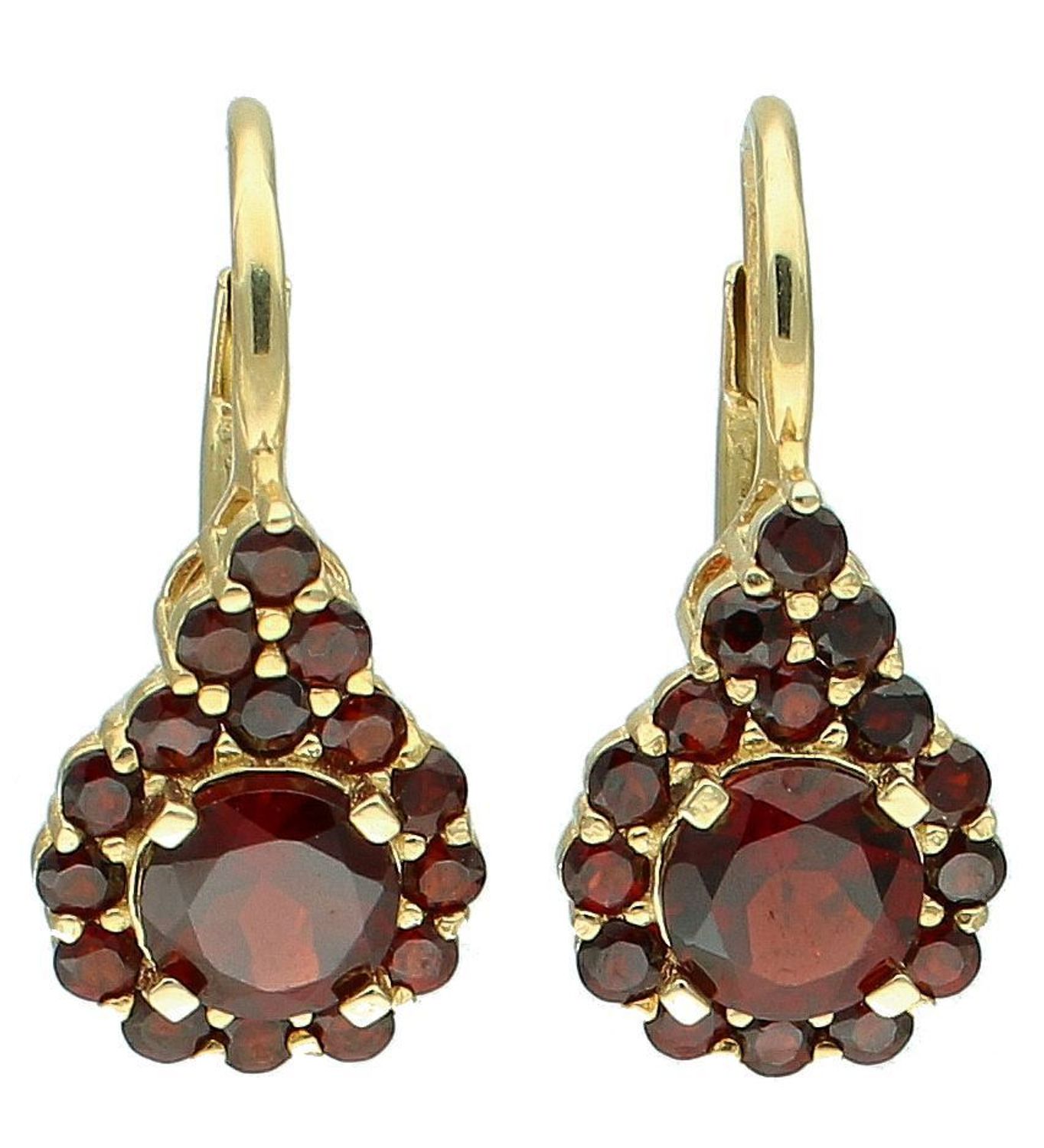 Kolczyki złote łezki z rubinem pr 585, DIA-KLC-11047-585 Przepiękne, złote kolczyki w oryginalnej i ponadczasowej formie ozdobione rubinem. Kolczyki urzekają delikatną i prostą formą1.jpg