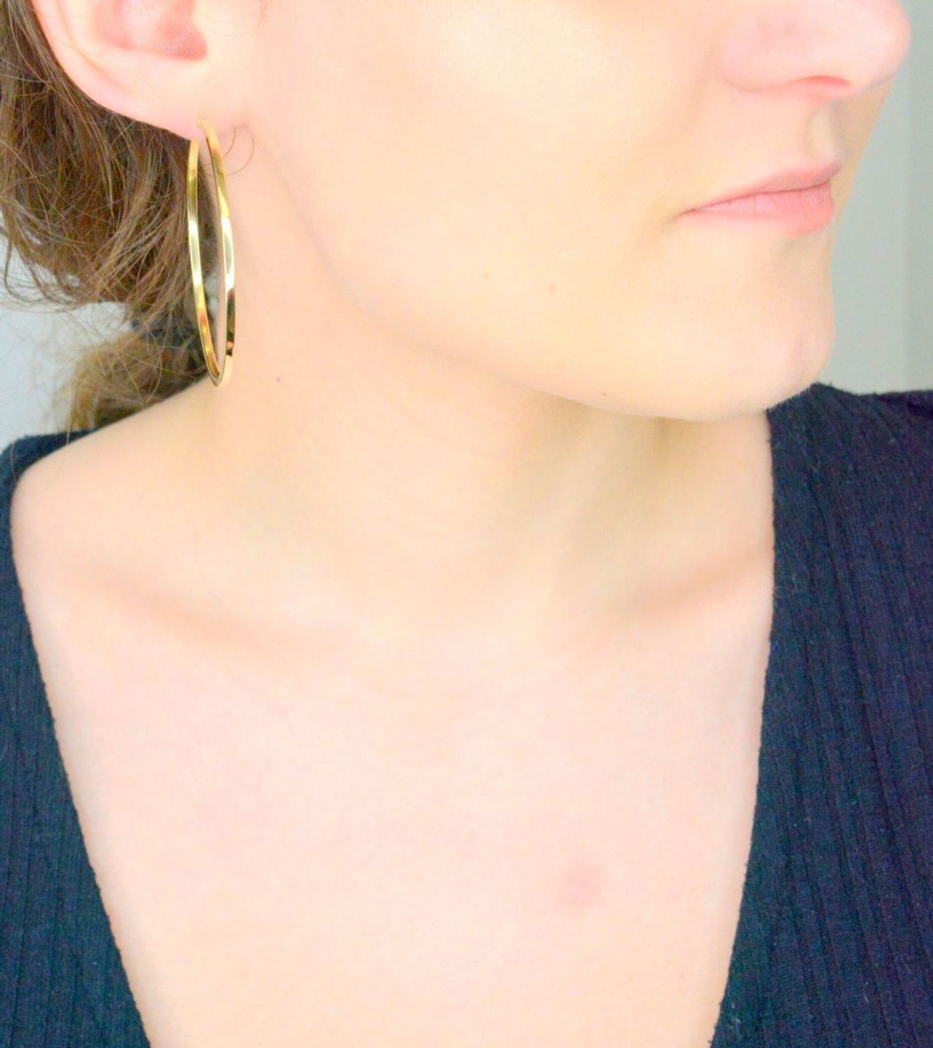 Kolczyki złote koła 5,5cm pr 585, DIA-KLC-11133-585 Złote kolczyki wykonane z wysokiej jakości żółtego złota, próby 585. Kolczyki o formie koła. Kolczyki złote wiszące idealne sprawdzą się na prezent. 1.jpg