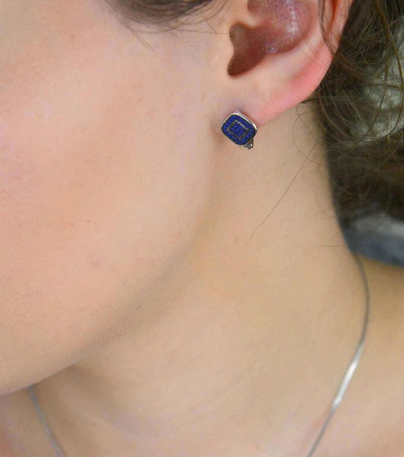 Kolczyki srebrne próba 925, z granatową cyrkonią DIA-KLC-11169-925.jpg