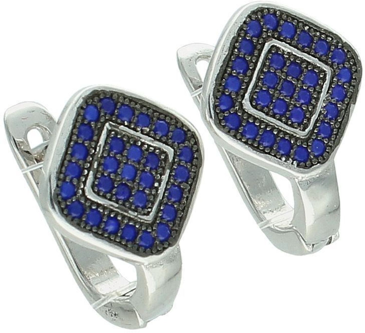 Kolczyki srebrne próba 925, z granatową cyrkonią DIA-KLC-11169-925.jpg