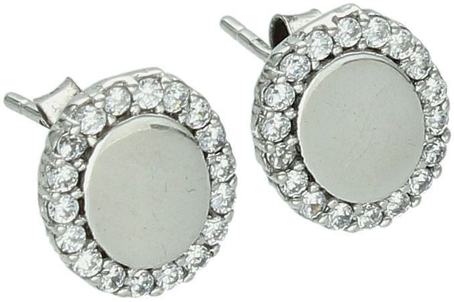Kolczyki srebrne owalne w cyrkonie próba 925, DIA-KLC-11175-925.jpg