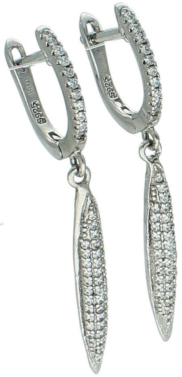 Kolczyki damskie wiszące z cyrkoniami próba 925, DIA-KLC-11178-925.jpg