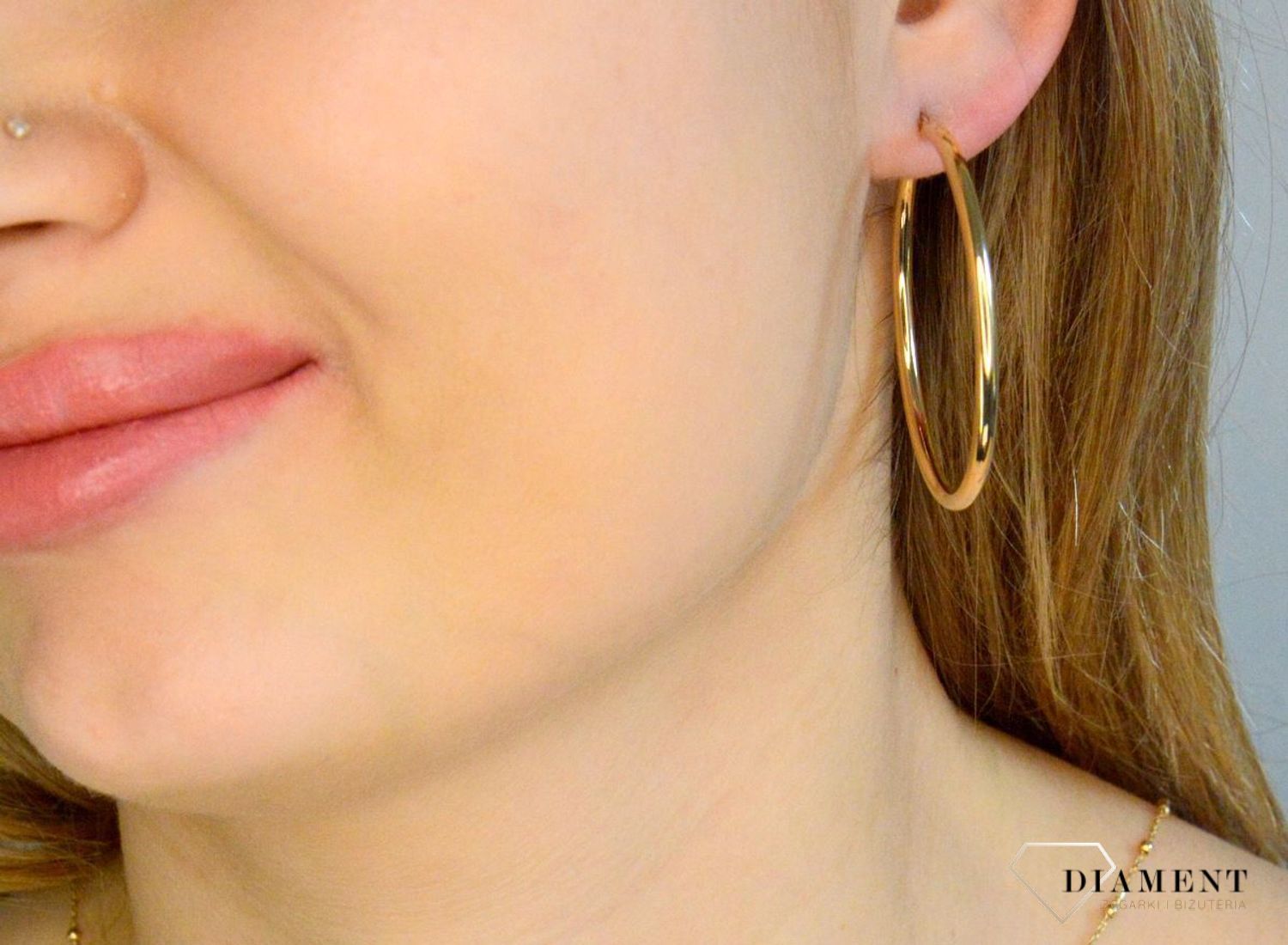Złote kolczyki damskie 585 duże koła DIA-KLC-11216-585.jpg
