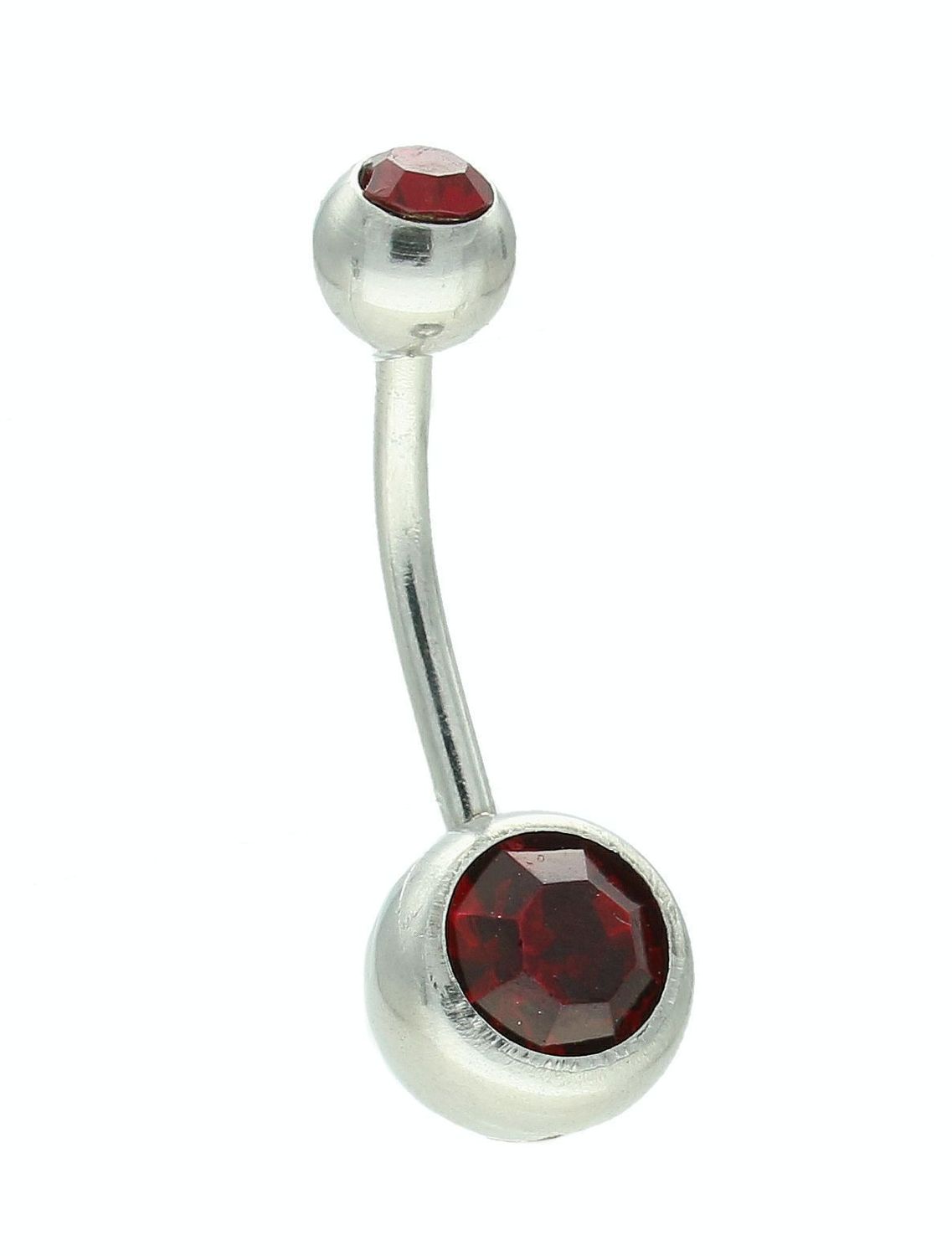 Kolczyk do pępka stalowy kulka z czerwoną cyrkonią  DIA-KLC-11260-BURGUND-STAL. Stalowy kolczyk do pępka. Kolczyk do pępka z cyrkonią. Kolczyk do pępka ze stali chirurgicznej. Kolczyk do pępka na prezent. Biżuteria na lato..jpg