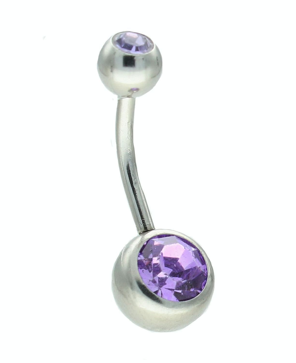 Kolczyk do pępka stalowy kulka z fioletową cyrkonią DIA-KLC-11260-FIOLET-STAL. Stalowy kolczyk do pępka. Kolczyk do pępka z cyrkonią. Kolczyk do pępka ze stali chirurgicznej. Kolczyk do pępka na prezent. Biżuteria na lato..jpg