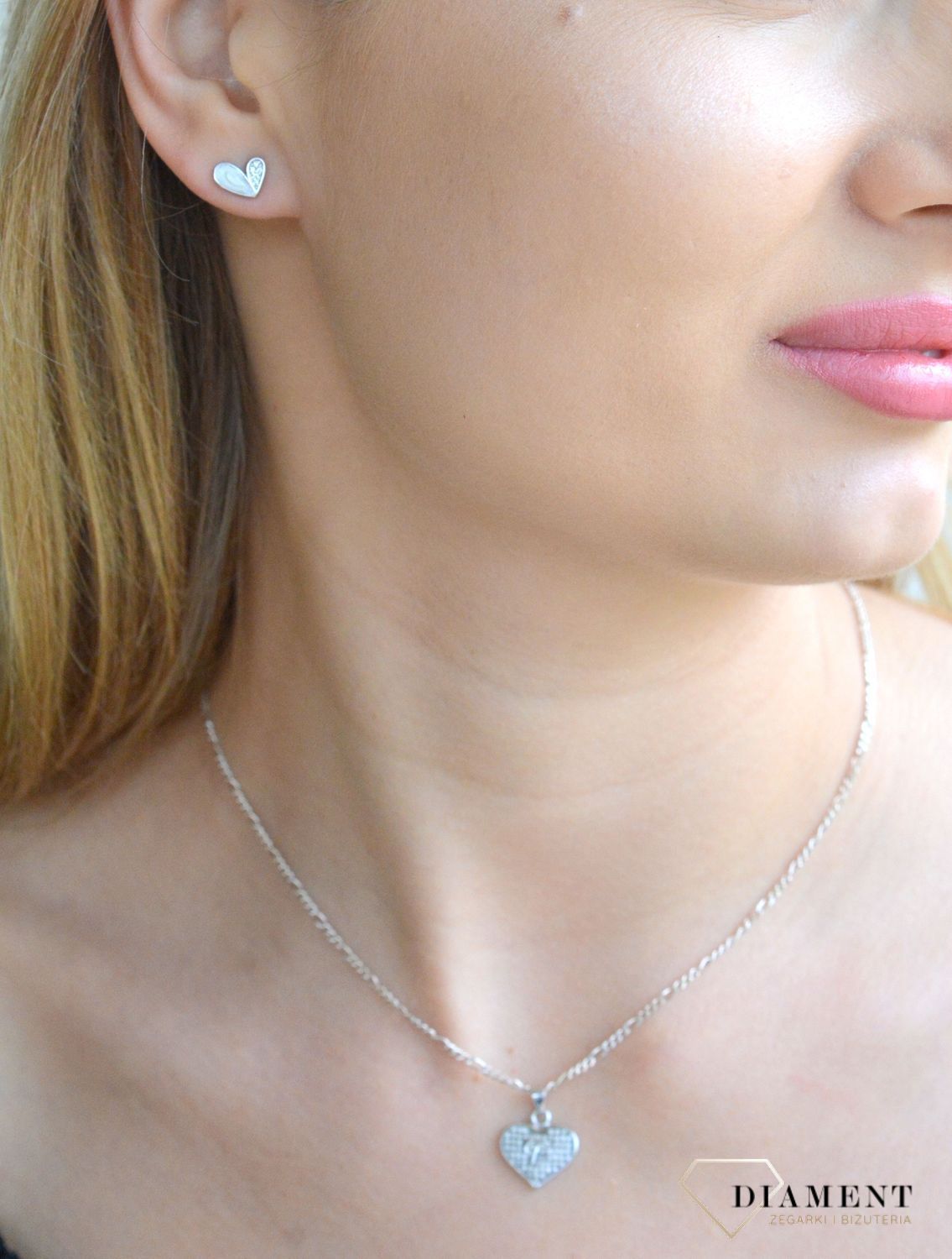Srebrne kolczyki damskie 925 wkrętki serca z masą perłową DIA-KLC-11265-925.jpg