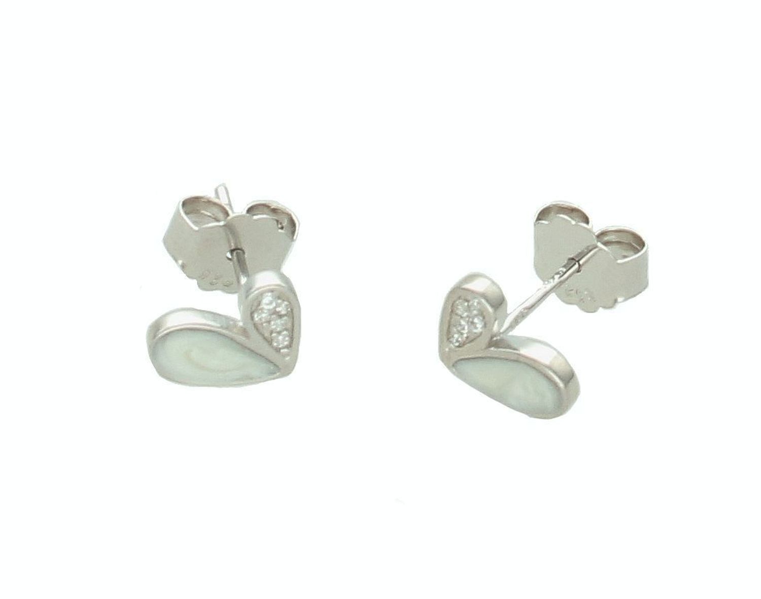 Srebrne kolczyki damskie 925 wkrętki serca z masą perłową DIA-KLC-11265-925.jpg