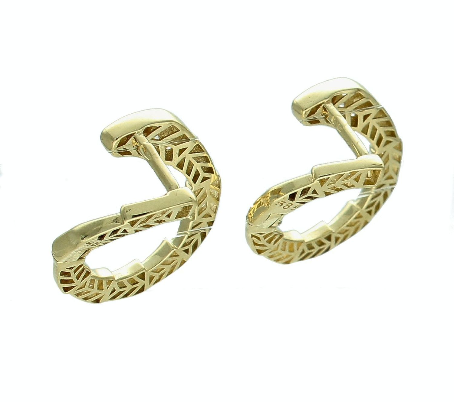 Kolczyki damskie złote 585 kółka z motywem węża DIA-KLC-11312-585. Złote kolczyki damskie. Kolczyki złote damskie kółka. Złote kolczyki koła. Kolczyki z motywem węża. Złote kolczyki damskie na prezent.  (2).jpg