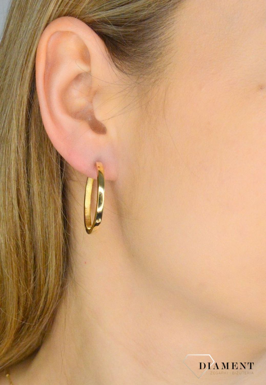 Kolczyki damskie złote 585 klasyczne gładkie kółka DIA-KLC-11316-585. Złote kolczyki damskie. Kolczyki złote damskie kółka. Złote kolczyki koła. Złote kolczyki damskie na prezent..jpg