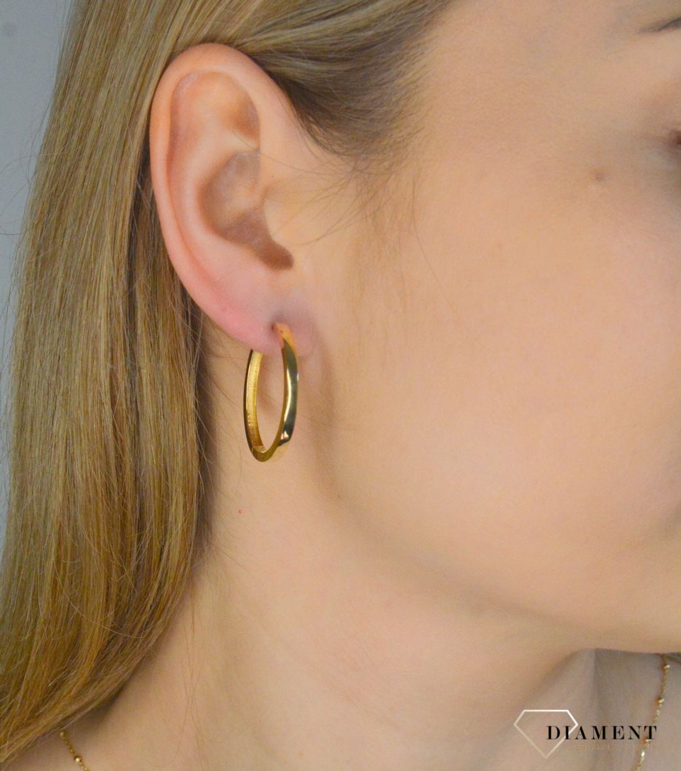 Kolczyki damskie złote 585 klasyczne gładkie kółka DIA-KLC-11316-585. Złote kolczyki damskie. Kolczyki złote damskie kółka. Złote kolczyki koła. Złote kolczyki damskie na prezent..jpg