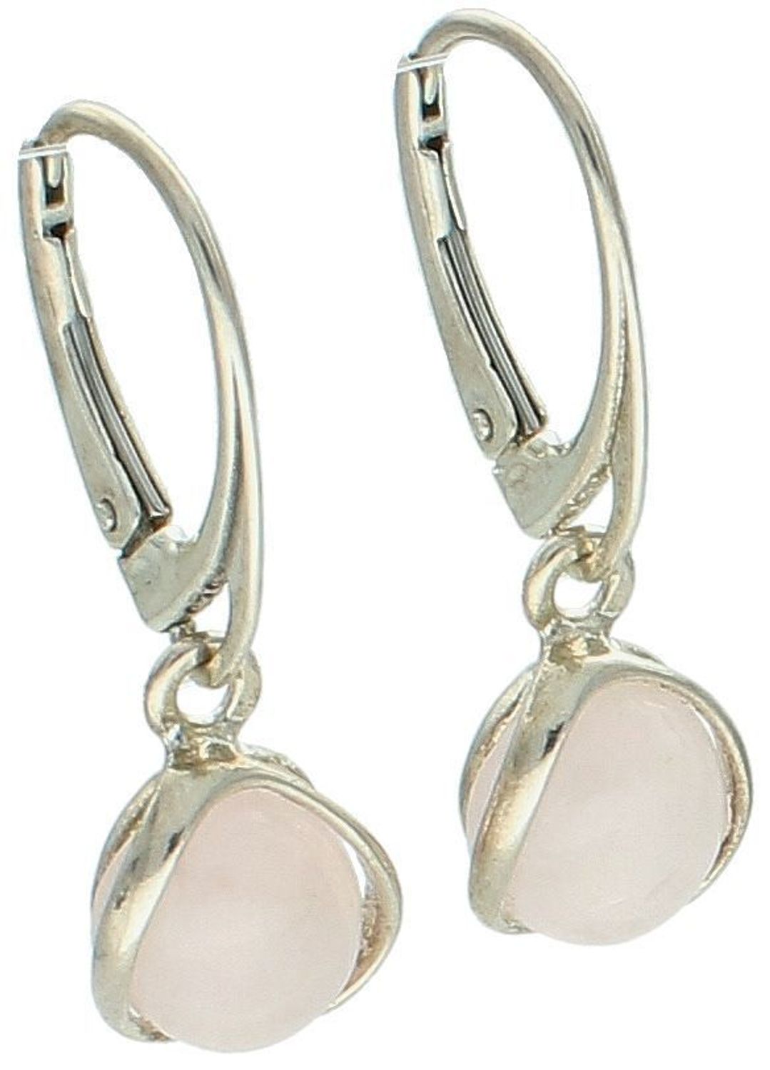 Srebrne kolczyki damskie 925 wiszące z różowym kwarcem.jpg