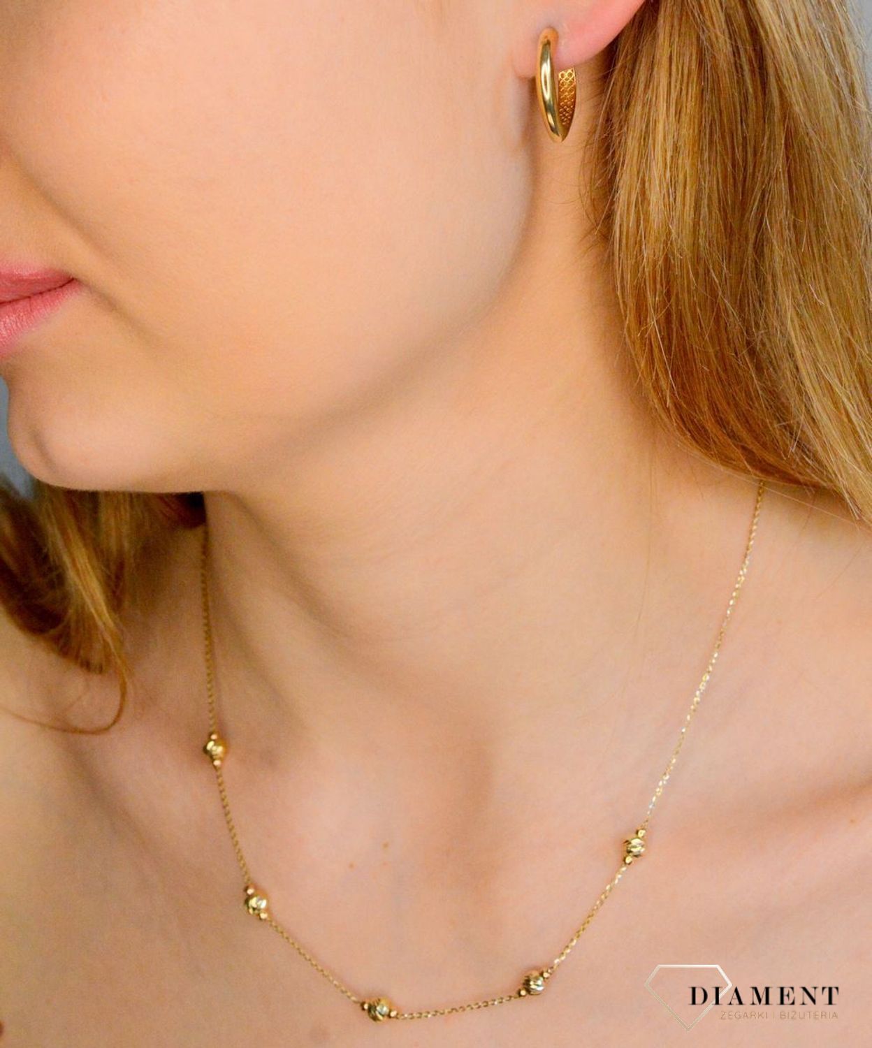 Złote kolczyki damskie 585 ostro zakończone kółka DIA-KLC-11338-585. Złote kolczyki damskie. Złote kolczyki na zatrzask. Kolczyki złote damskie na prezent. Kolczyki złote koła..jpg