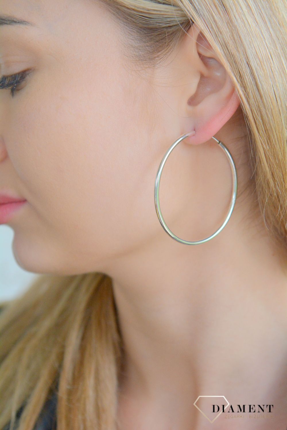 Srebrne kolczyki damskie 925 duże koła 5,5 cm DIA-KLC-11374-925. Srebrne kolczyki koła. Srebrne kolczyki damski.jpg