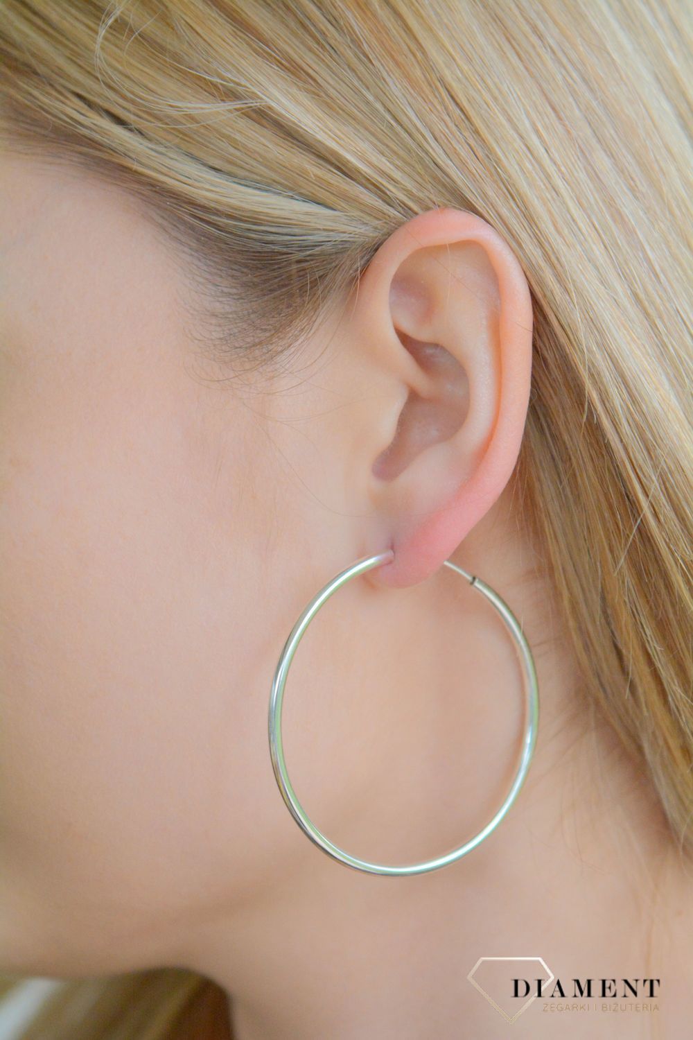Srebrne kolczyki damskie 925 duże koła 5,5 cm DIA-KLC-11374-925. Srebrne kolczyki koła. Srebrne kolczyki damski.jpg