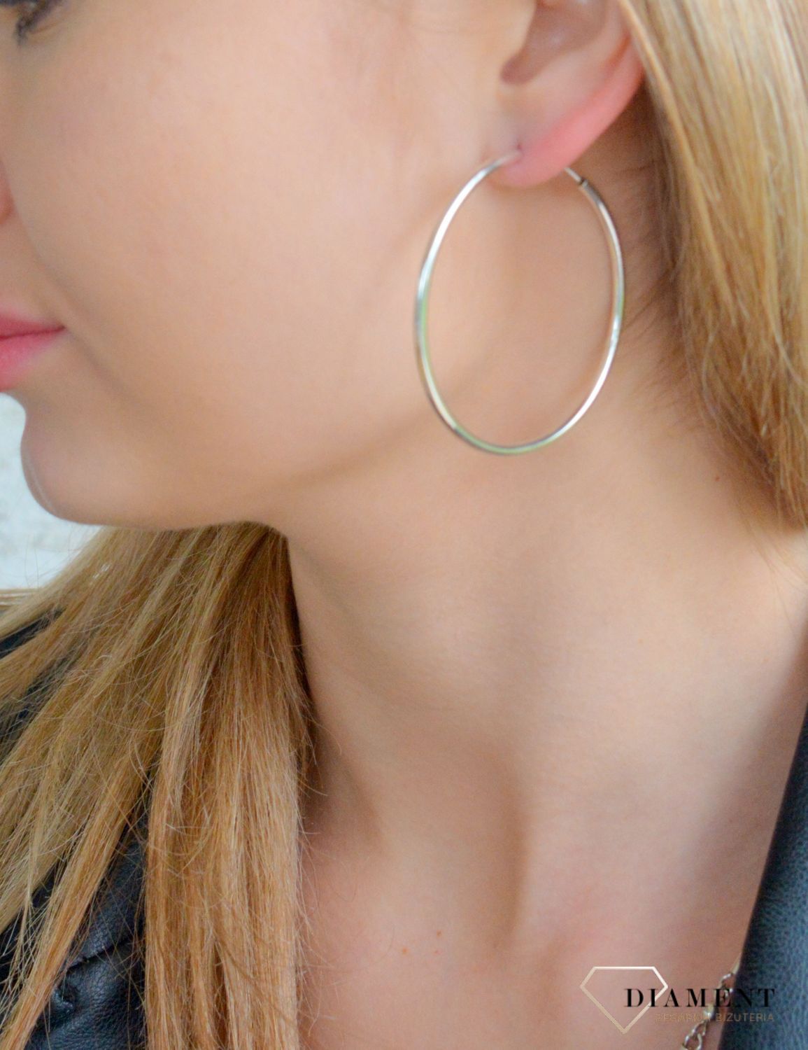 Srebrne kolczyki damskie 925 duże koła 6,5 cm DIA-KLC-11376-925. Srebrne kolczyki koła. Srebrne kolczyki damskie. Srebrne duże koła1.jpg