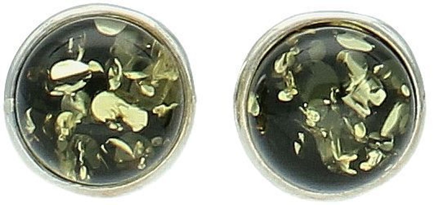 Srebrne kolczyki damskie z zielonym bursztynem bałtyckim wkrętki DIA-KLC-11390-925. Srebrne kolczyki damskie wkrętki. Srebrne kolczyki z  bursztynem. Kolczyki srebrne z bursztynem na prezent.111.jpg