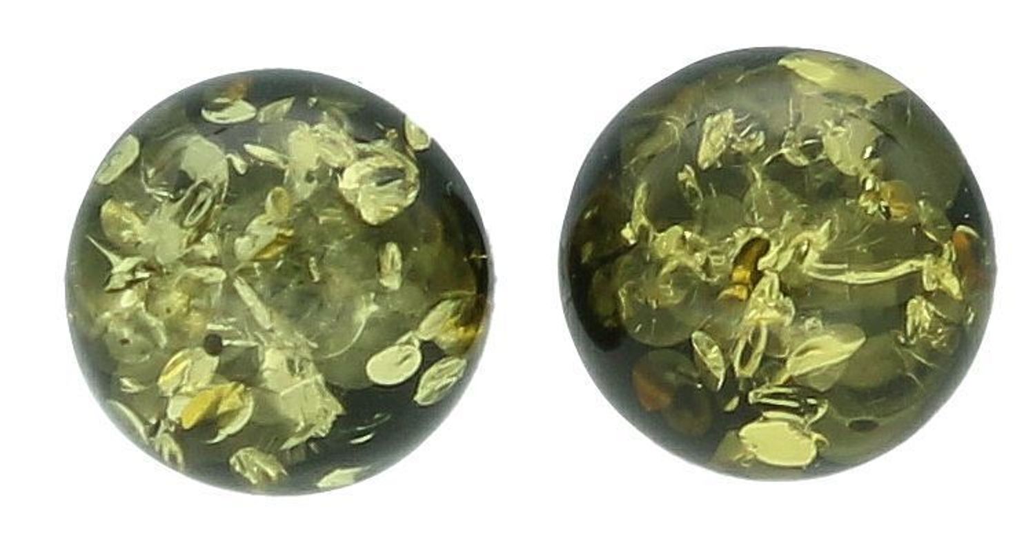 Srebrne kolczyki damskie z zielonym bursztynem bałtyckim wkrętki DIA-KLC-11393-925. Srebrne kolczyki damskie wkrętki. Srebrne kolczyki z  bursztynem. Kolczyki srebrne z bursztynem na prezent.11.jpg