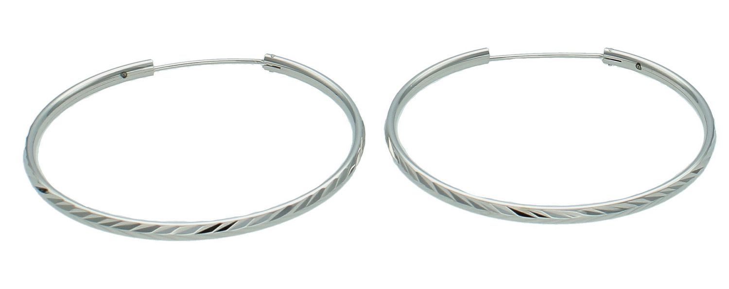 Srebrne kolczyki damskie 925 koła grawerowane 5,5 cm..jpg