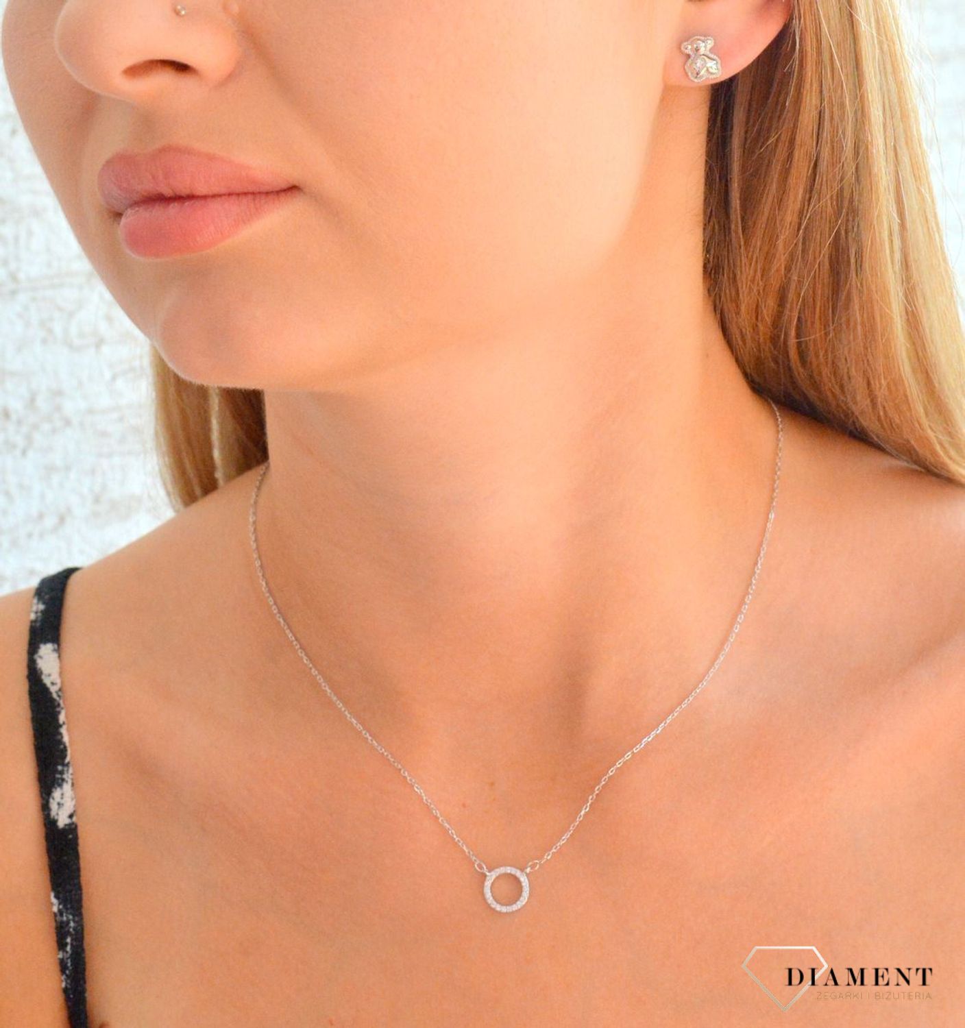 Srebrne kolczyki dziecięce 925 misie z zapięciem na sztyft DIA-KLC-11567-925.jpg