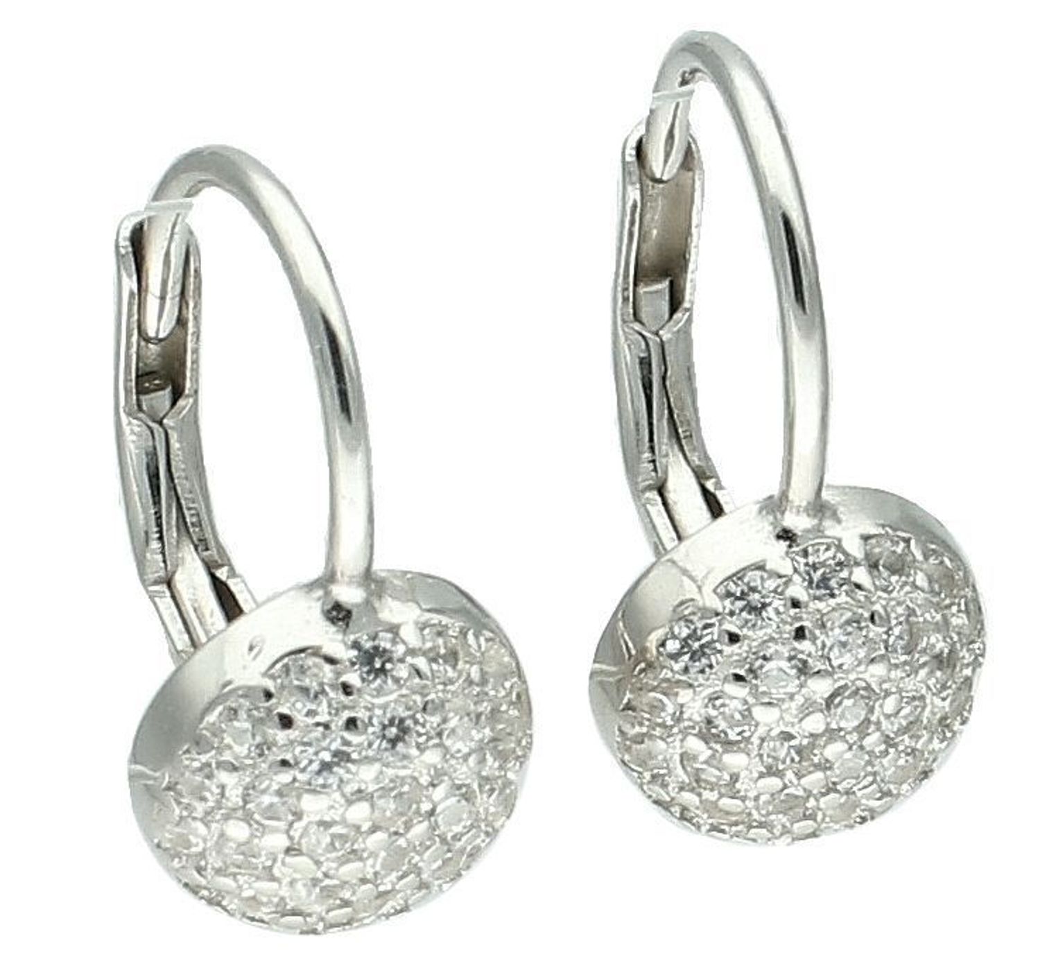 Srebrne kolczyki damskie 925 kuleczki wysadzane cyrkoniami DIA-KLC-11577-925. Srebrne kolczyki damskie. Srebrne kolczyki wiszące. Kolczyki damskie z cyrkoniami. Kolczyki srebrne na bigiel. Kolczyki srebrne 1.jpg