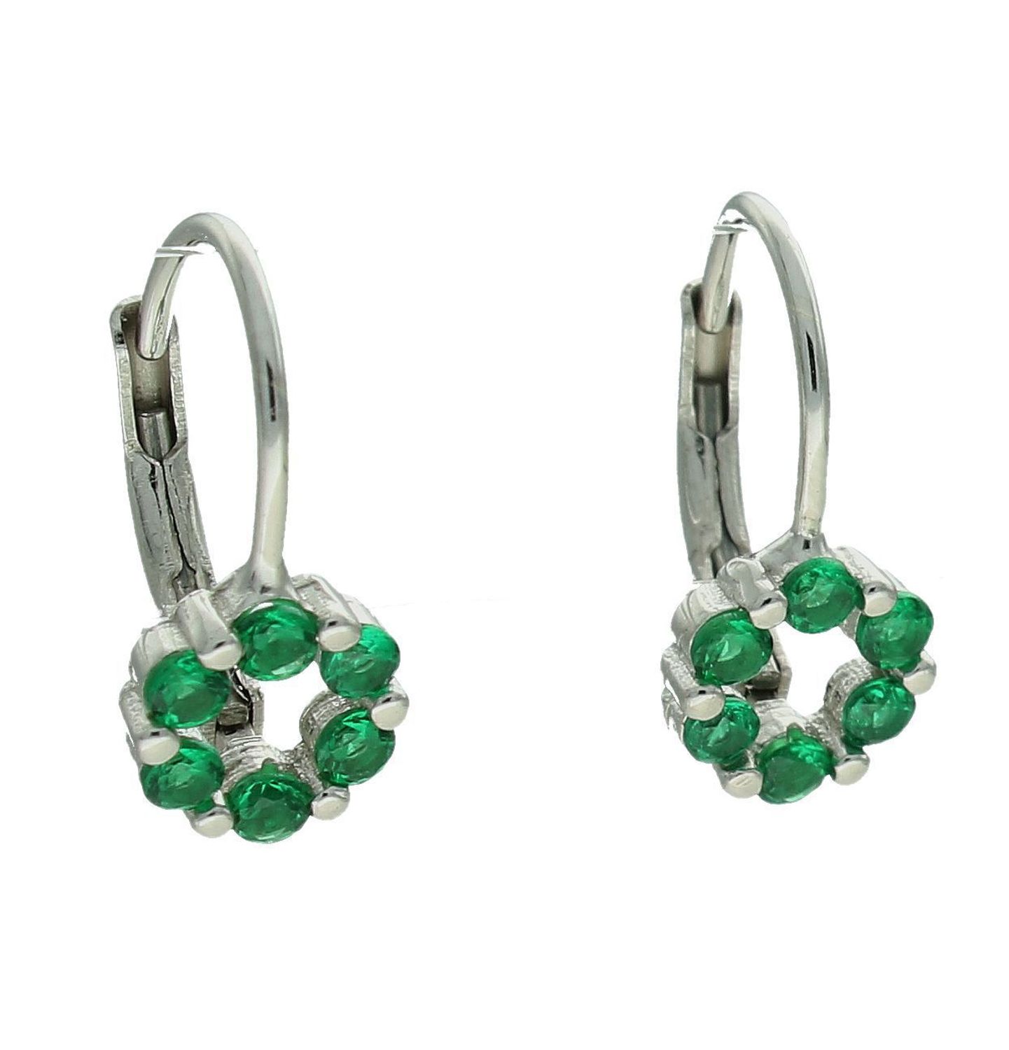 Srebrne kolczyki damskie 925 okrągłe z zielonymi cyrkoniami DIA-KLC-11586-925.jpg