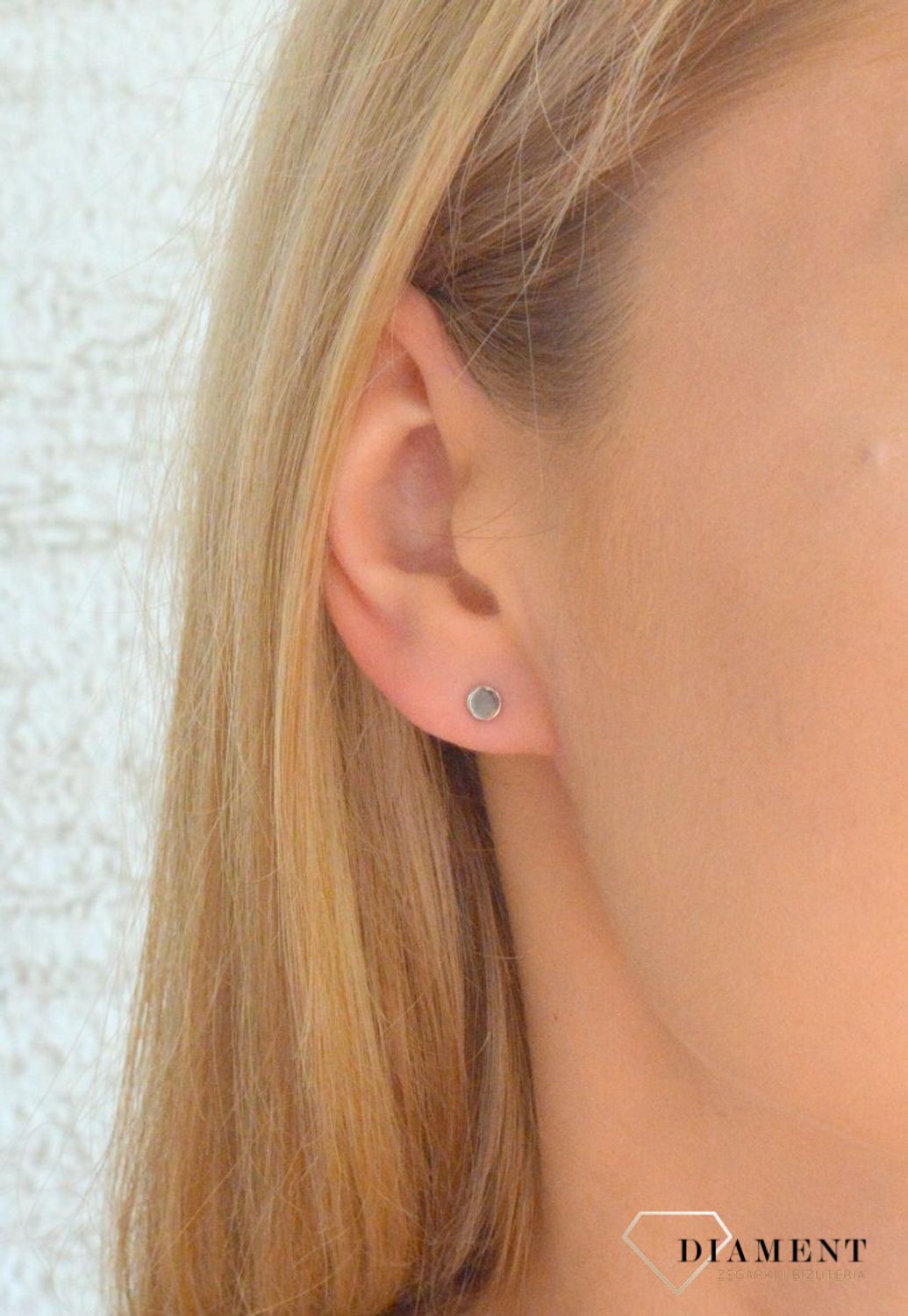 Srebrne kolczyki damskie 925 gładkie okrągłe na sztyft DIA-KLC-11595-925.jpg