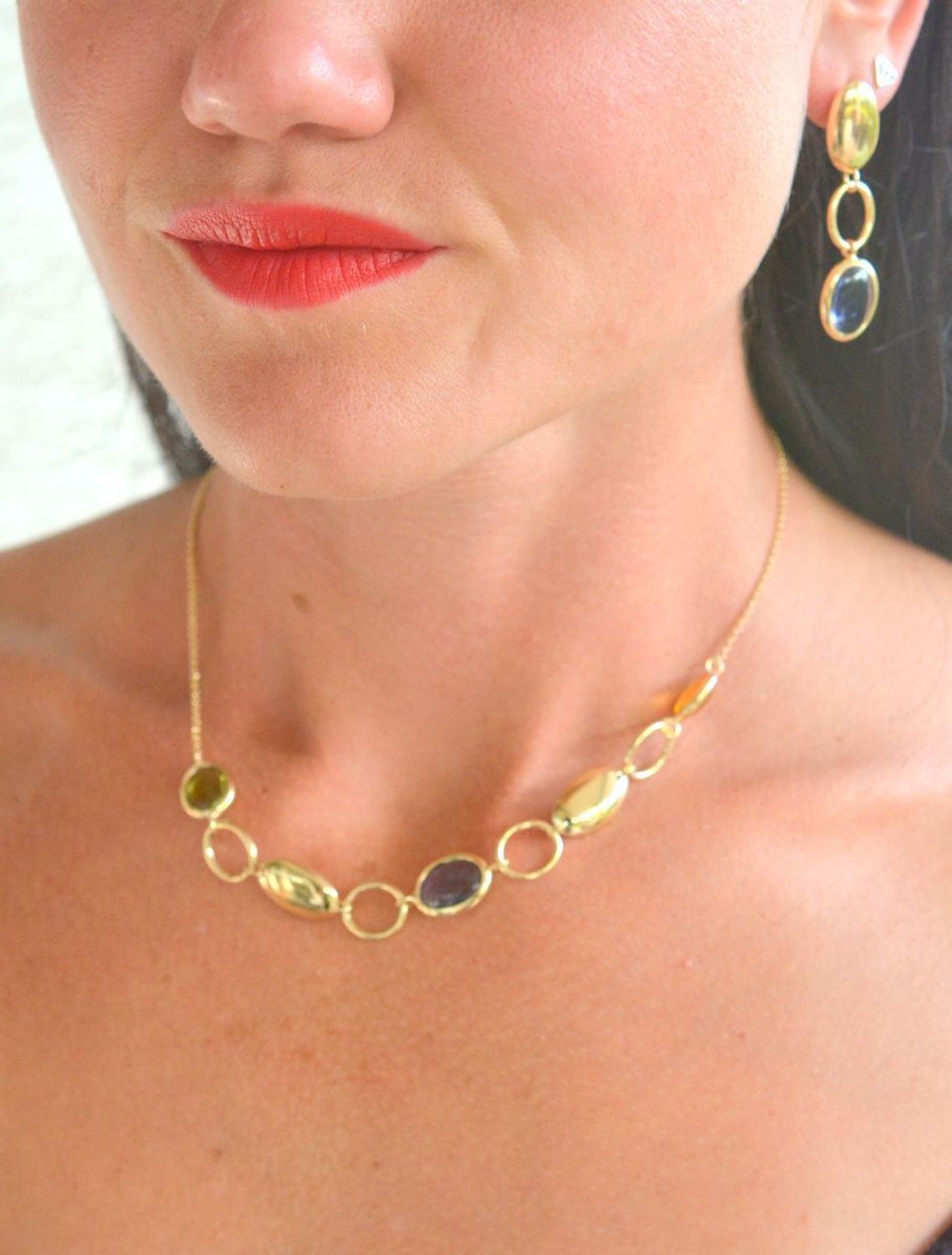 Srebrne kolczyki damskie pokryte złotem owalne fioletowe cyrkonie DIA-KLC-11688-925.jpg