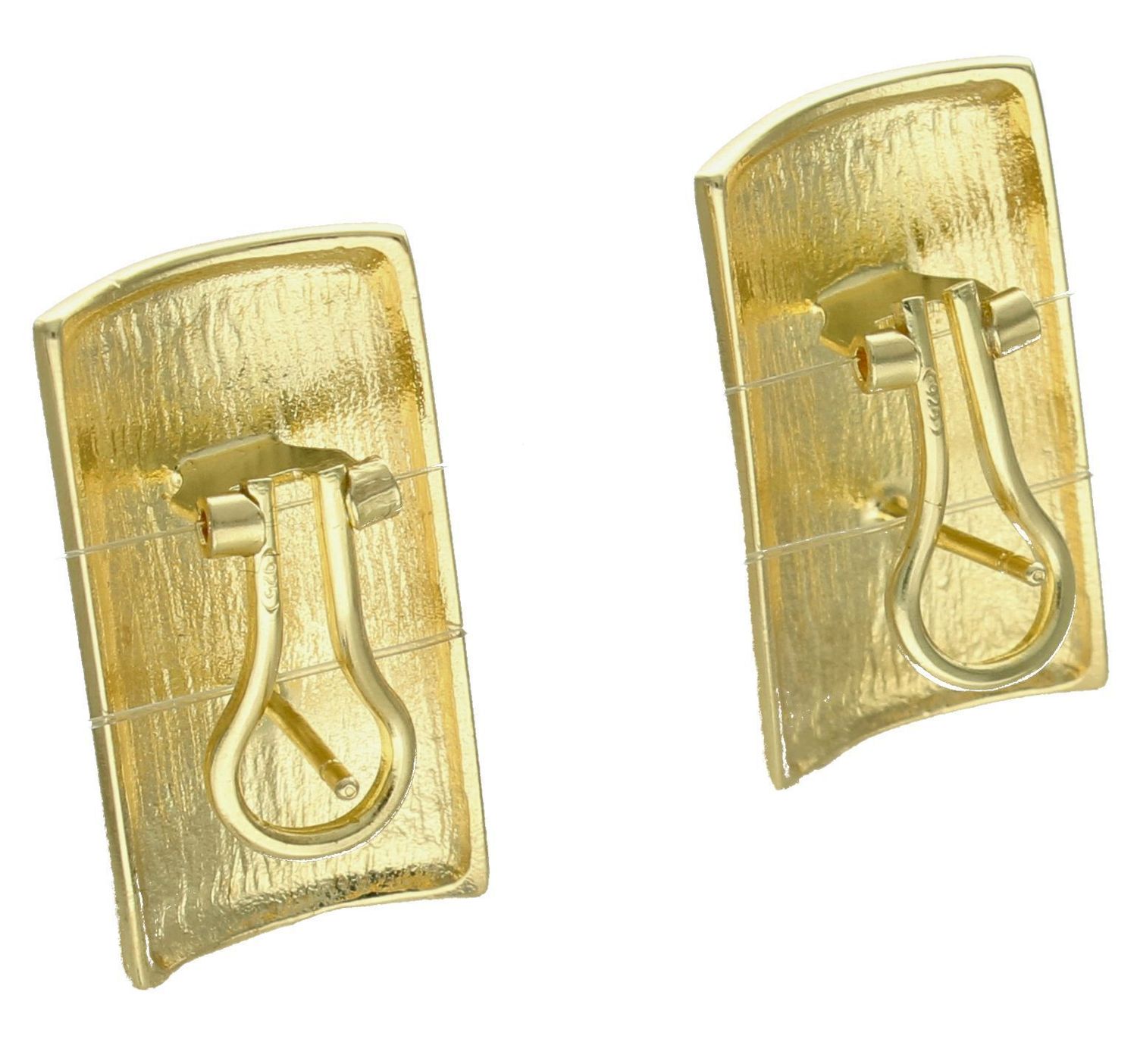 Srebrne kolczyki damskie 925 gładkie podłużne pokryte złotem DIA-KLC-11702-925.  Srebrne kolczyki damskie. Srebrne duże kolczyki na sztyft. Grawerowane kolczyki srebrne. Kolczyki srebrne na prezent..jpg