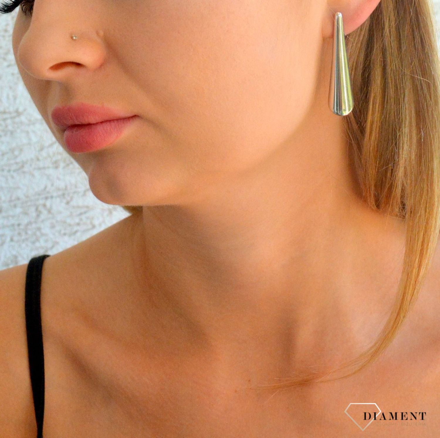 Srebrne kolczyki damskie 925 o szerokim prostym wzorze DIA-KLC-11708-925.jpg