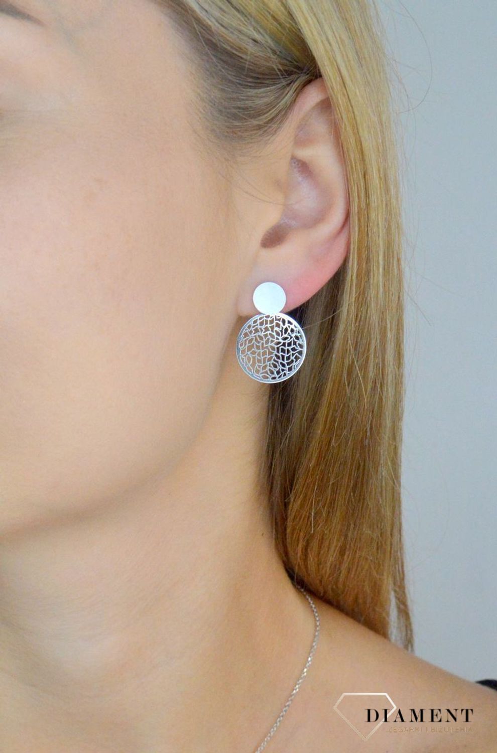 Srebrne kolczyki damskie 925 wiszące ażurowe kółka DIA-KLC-11780-925.jpg