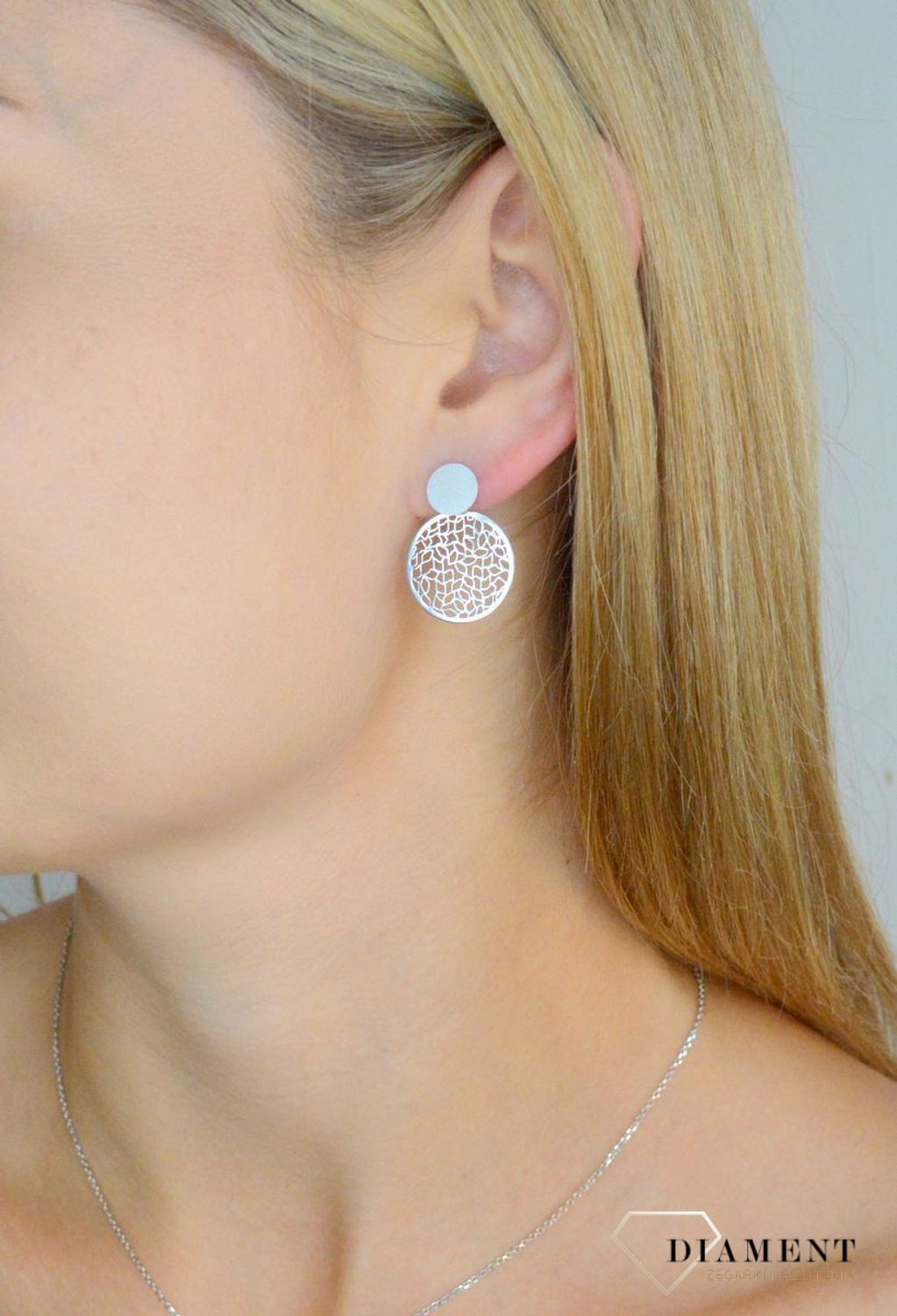 Srebrne kolczyki damskie 925 wiszące ażurowe kółka DIA-KLC-11780-925.jpg