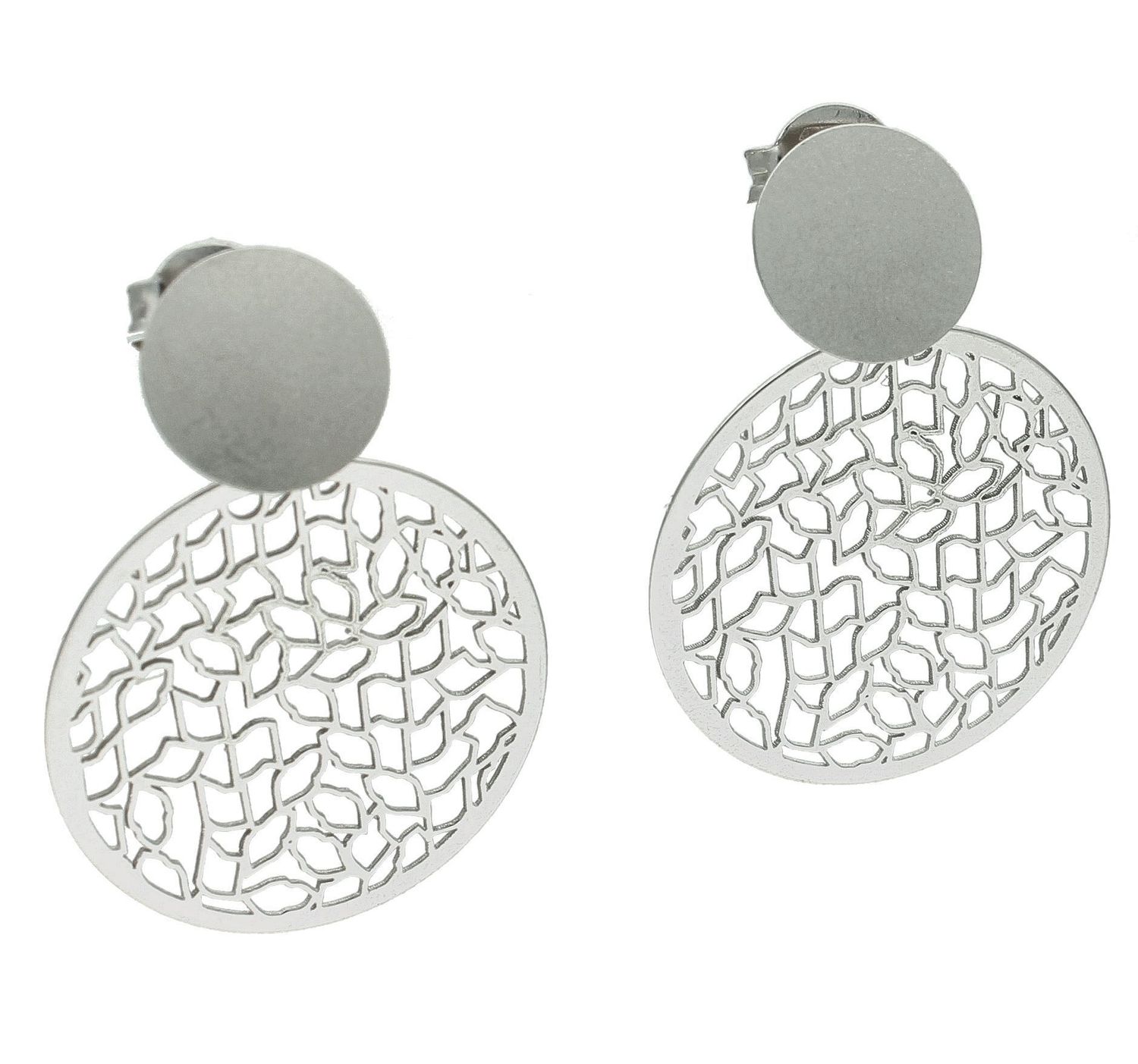 Srebrne kolczyki damskie 925 wiszące ażurowe kółka DIA-KLC-11780-925.jpg