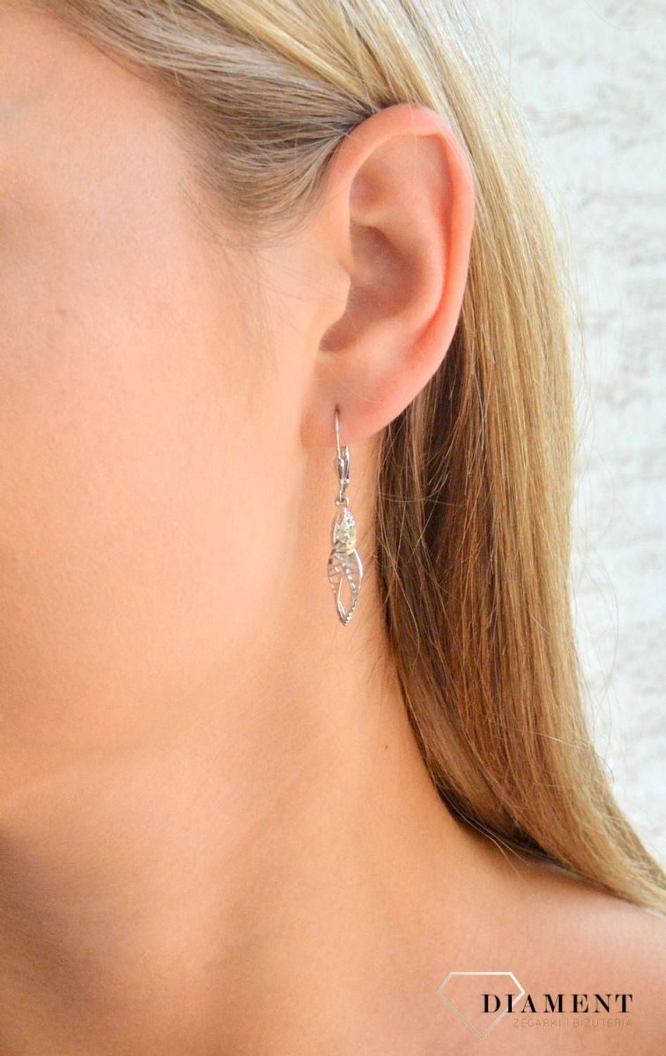 Srebrne kolczyki damskie 925 wiszące ażurowe z grawerowaniem DIA-KLC-11817-925.jpg