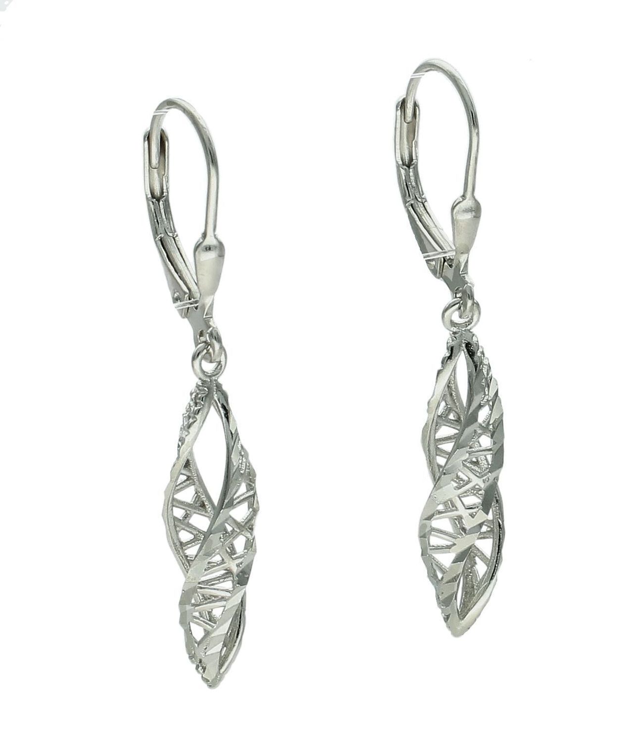 Srebrne kolczyki damskie 925 wiszące ażurowe z grawerowaniem DIA-KLC-11817-925.jpg