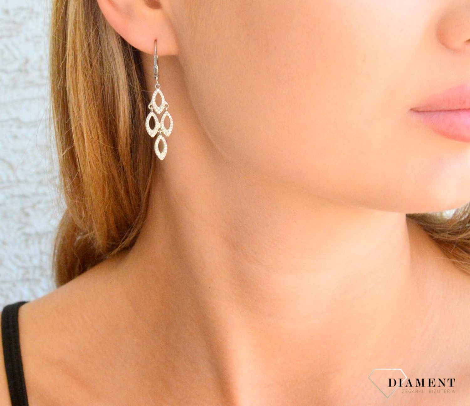 Srebrne kolczyki damskie 925 wiszące listki z cyrkoniami DIA-KLC-11823-925.jpg