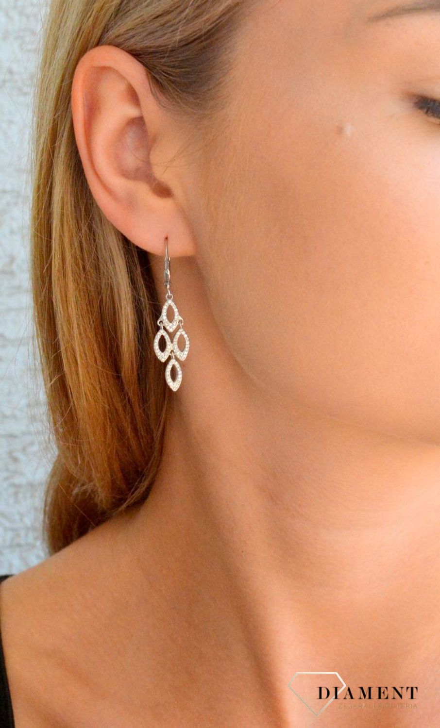 Srebrne kolczyki damskie 925 wiszące listki z cyrkoniami DIA-KLC-11823-925.jpg