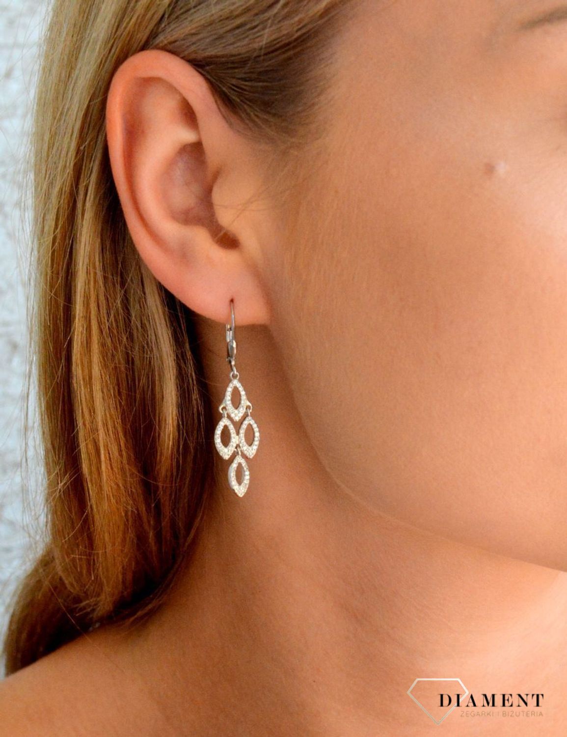 Srebrne kolczyki damskie 925 wiszące listki z cyrkoniami DIA-KLC-11823-925.jpg
