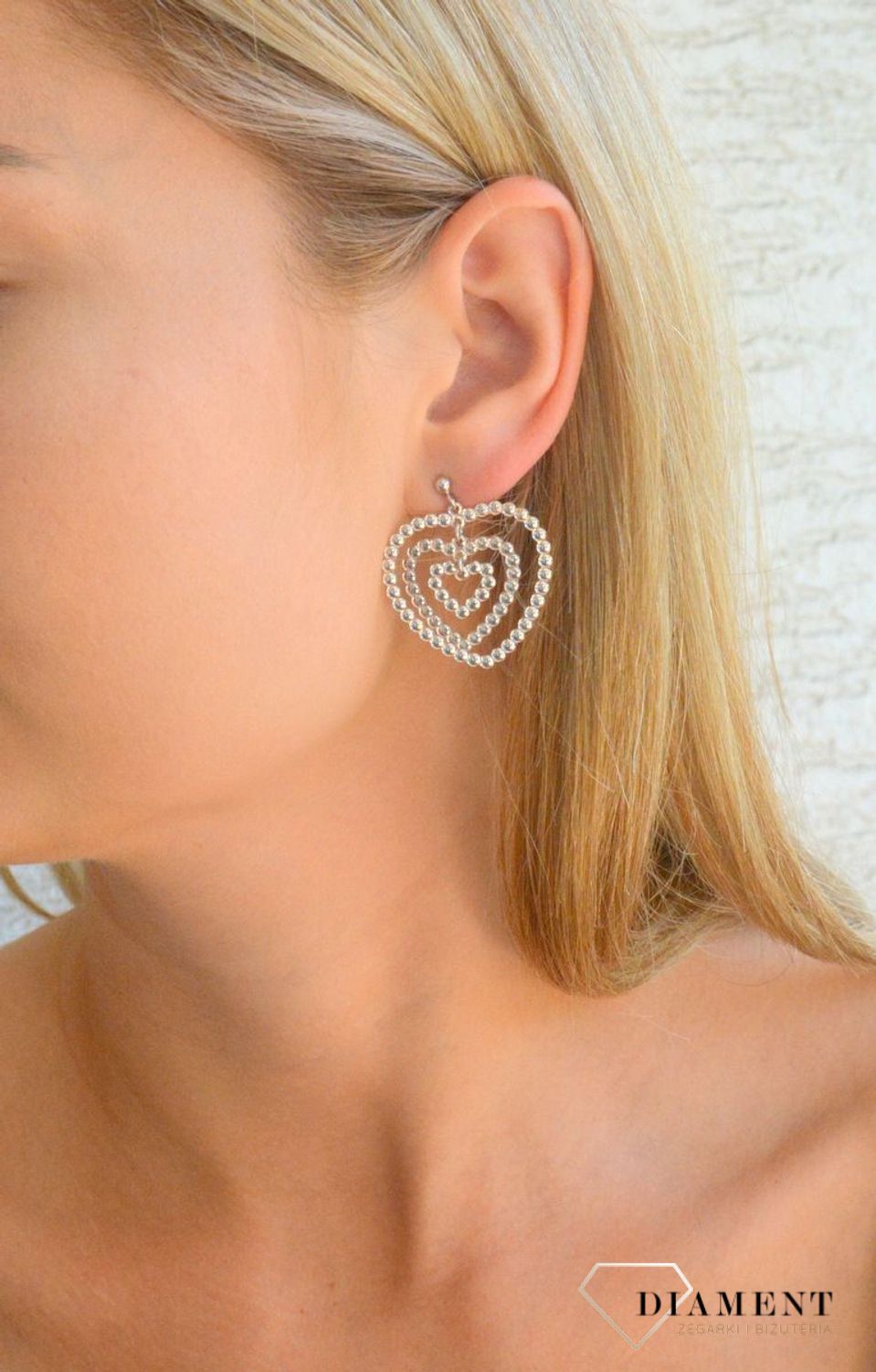 Srebrne kolczyki damskie 925 wiszące potrójne serca z kuleczek DIA-KLC-11824-925.jpg