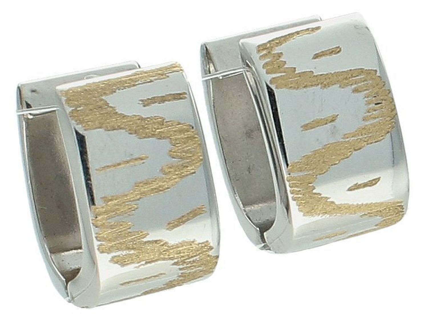 Kolczyki z białego złota owalne zdobione wzorem pr 585, DIA-KLC-1183-585. Złote kolczyki wykonane z najwyższej jakości żółtego złota, próby 585. Kolczyki w formie kół prostokątnych.1.jpg