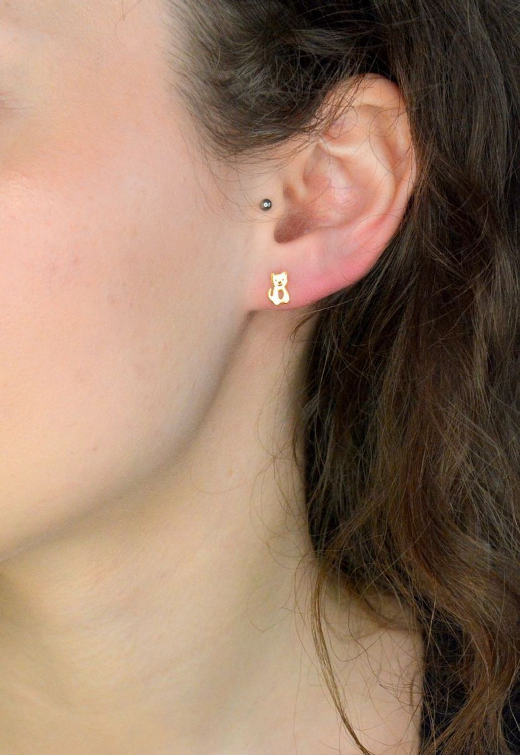 Srebrne kolczyki dziecięce 925 pozłacane misie na sztyft DIA-KLC-11881-925. Srebrne kolczyki damskie. Srebrne kolczyki pokryte złotem. Kolczyki srebrne o modnym wzorze. Pozłacane srebrne kolczyki damskie.1.jpg