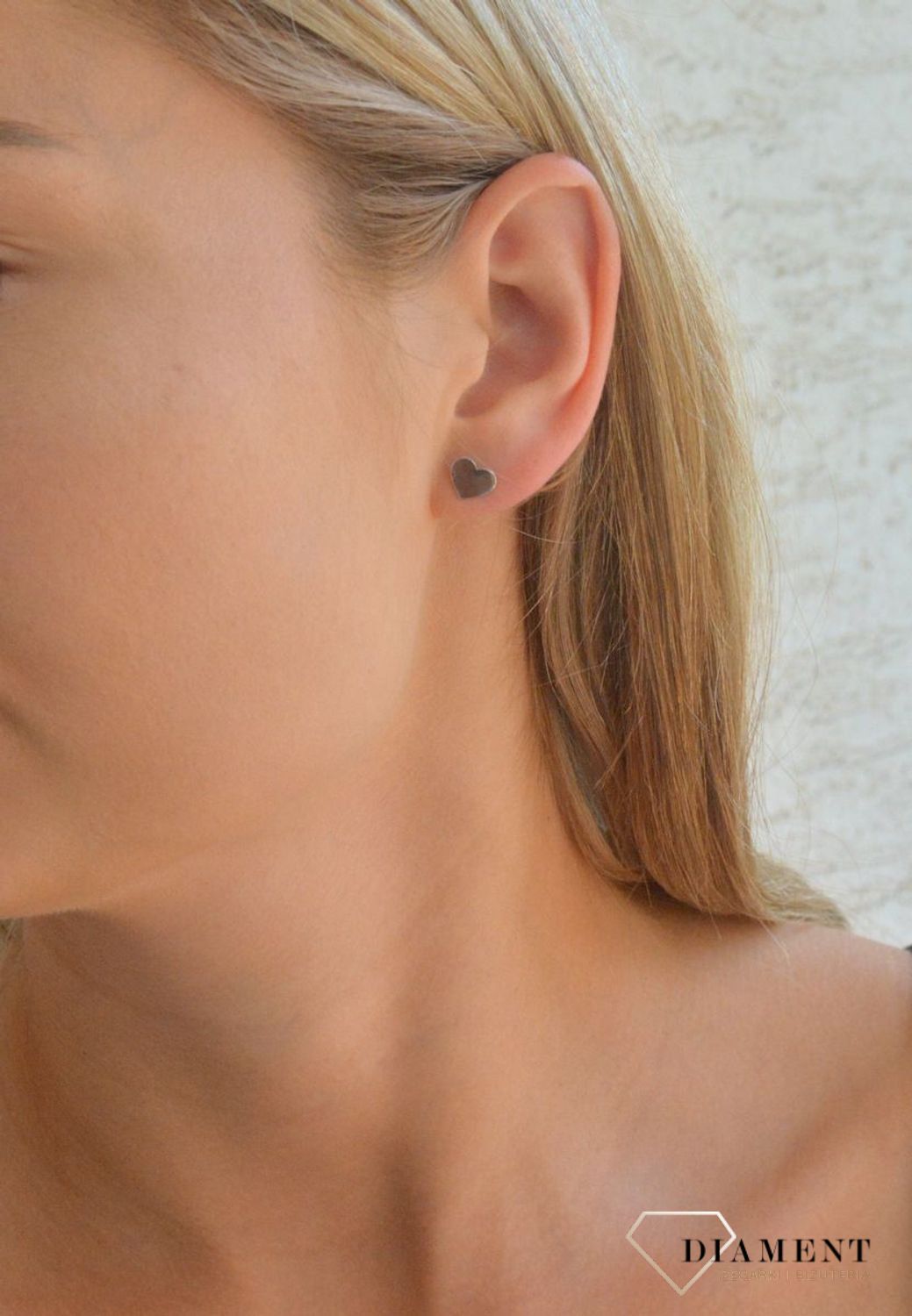 Srebrne kolczyki damskie 925 Serca wkrętki DIA-KLC-11884-925.jpg