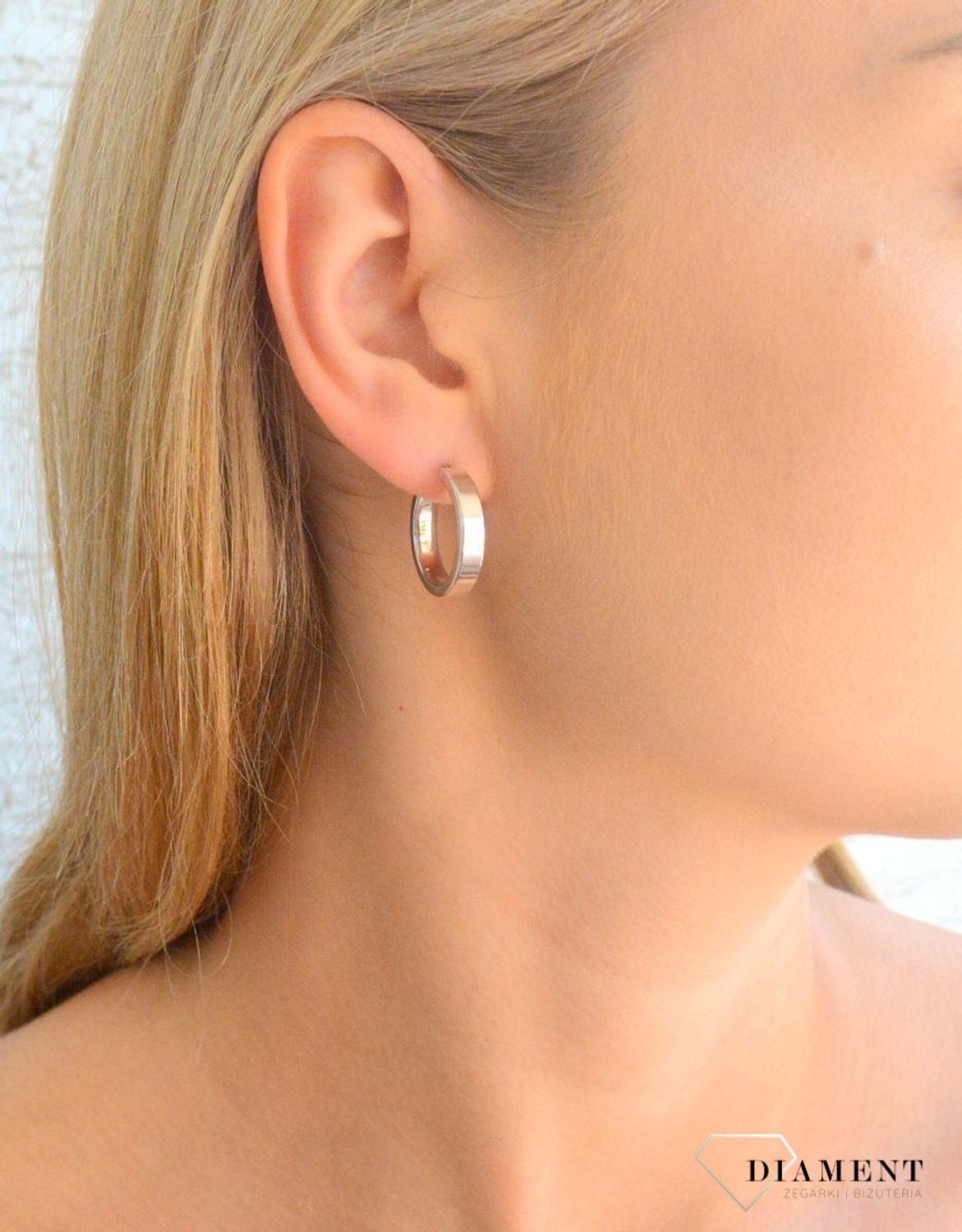 Srebrne kolczyki damskie 925 szerokie małe kółka DIA-KLC-11888-925.jpg