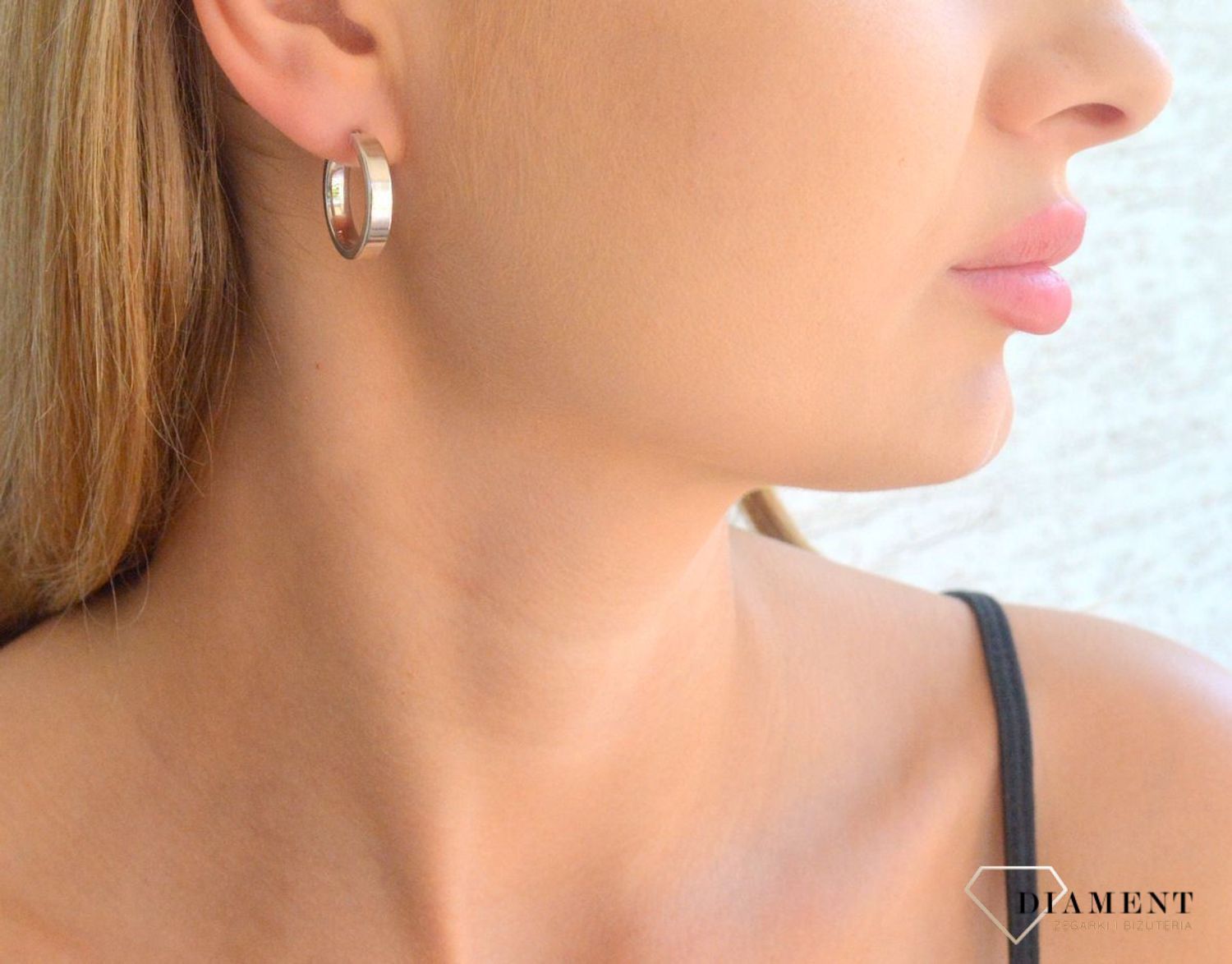 Srebrne kolczyki damskie 925 szerokie małe kółka DIA-KLC-11888-925.jpg